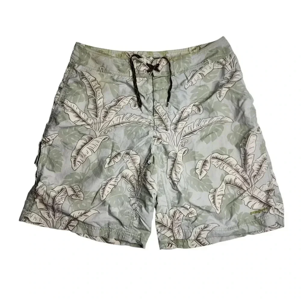 Patagonia Wavefarer Board Shorts Size 33 Palms Surf Beach Pool Swimsuit‎ Trunks